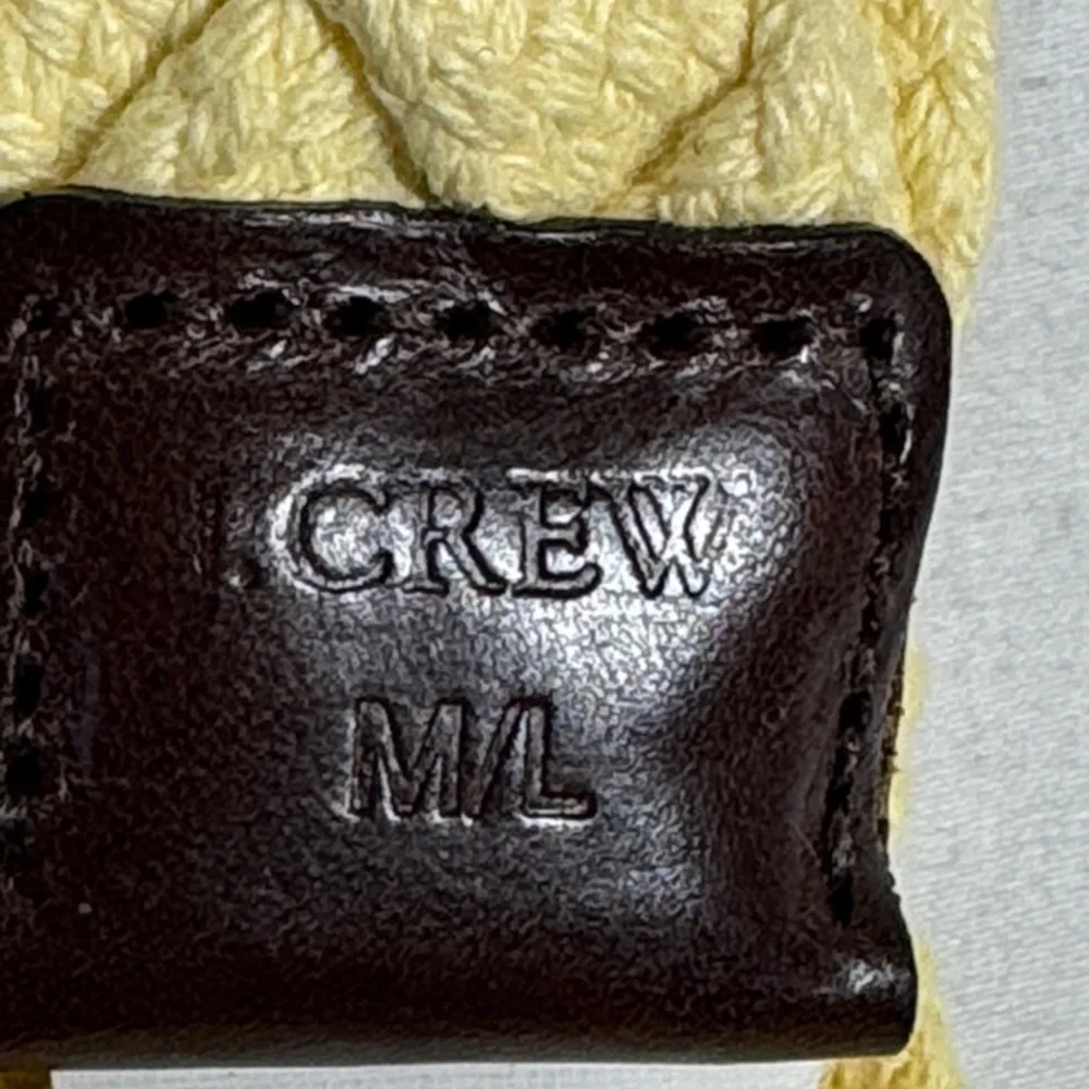 J Crew Yellow Braided Belt with Anchor Buckle. M/L - Picture 2 of 6